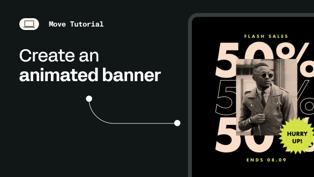 Create a dynamic animated banner in Linearity Move